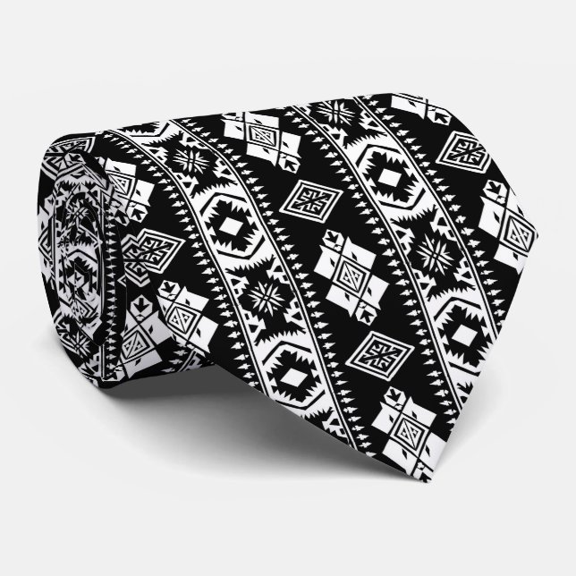 Cool Aztec Western tiled pattern Tie (Rolled)