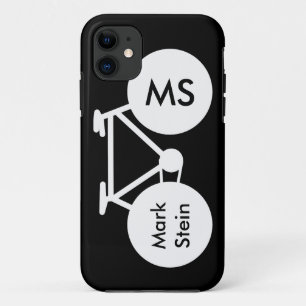 cool b&w personalised bicycle modern design iPhone 11 case