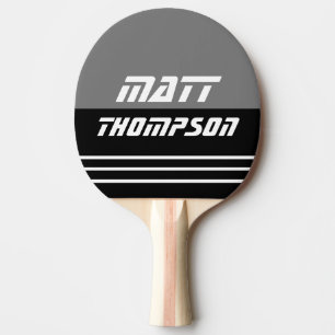 Cool b&w Ping Pong Paddle with name
