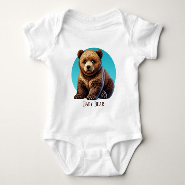 Cool baby bear customisable bodysuit (Front)
