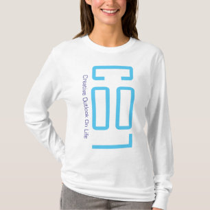 COOL baby blue logo Lady Hoodie T-Shirt