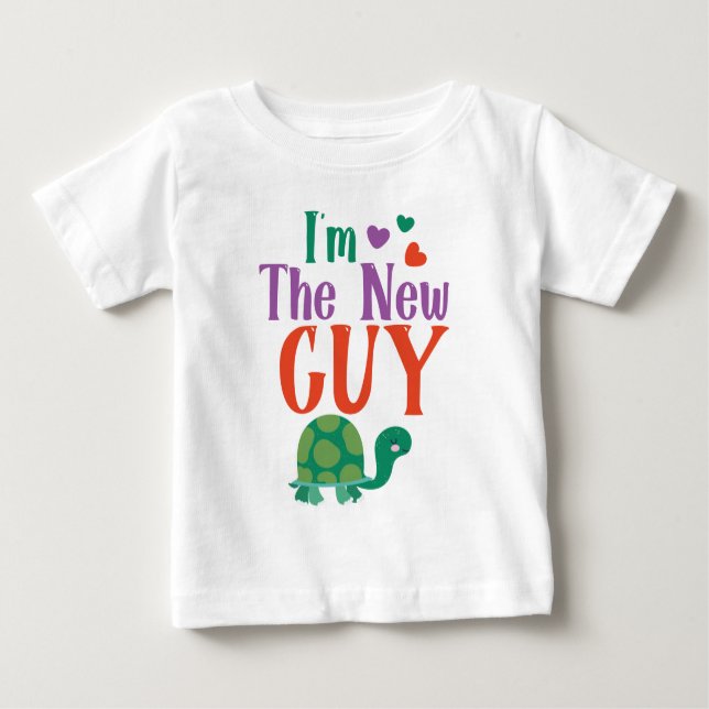 Cool baby boy new guy word art baby T-Shirt (Front)