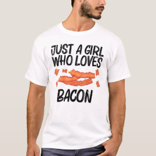 Cool Bacon Art For Girls Kid Pig Pork Strips Break T-Shirt