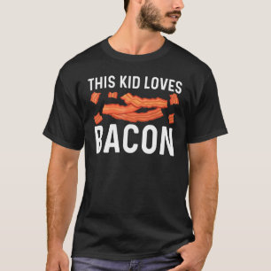 Cool Bacon Art For Kids Boys Pig Pork Strips Break T-Shirt