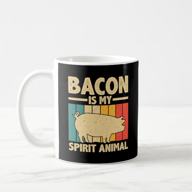 Cool Bacon Men Women Kids Bacon Pig Pork Lover Coffee Mug (Left)