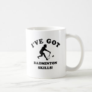 cool badminton designs coffee mug
