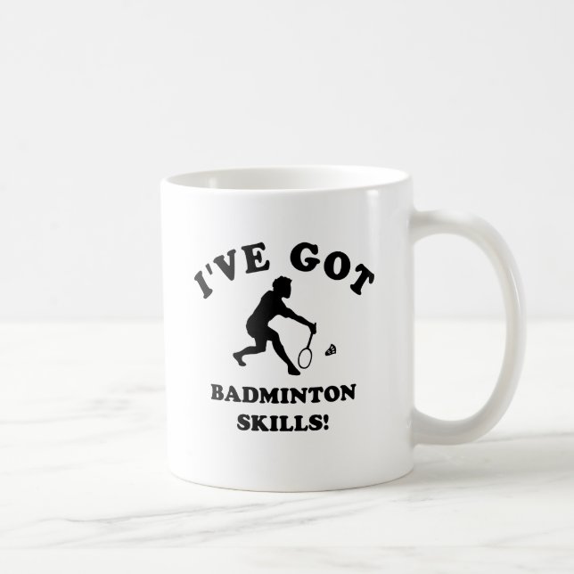 cool badminton designs coffee mug (Right)