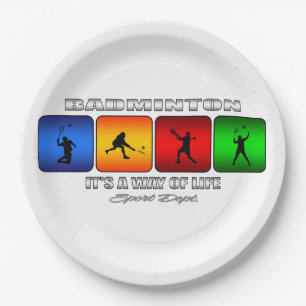 Cool Badminton It Is A Way Of Life Paper Plate