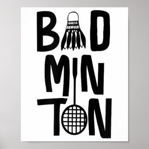 Cool Badminton Minimal Art, Badminton Shuttle &amp Poster