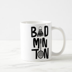 Cool Badminton Minimal Art Coffee Mug