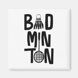 Cool Badminton Minimal Art Magnet