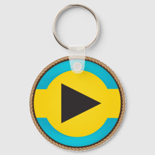 Cool Bahamas Flag Seal Key Ring