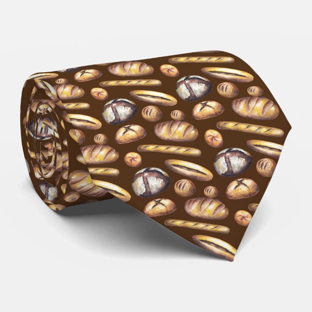 cool baked bread tiled bakery tie (Rolled)