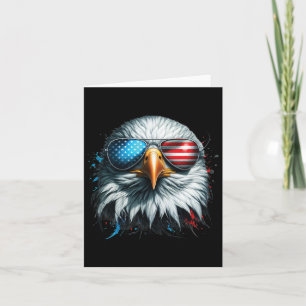 Cool Bald Eagle American Sungles Patriotic Man Fun Card