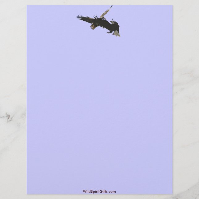 Cool Bald Eagle Wildlife Collection Custom Letterhead (Front)