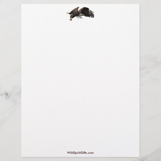 Cool Bald Eagle Wildlife Collection Customized Letterhead (Front)