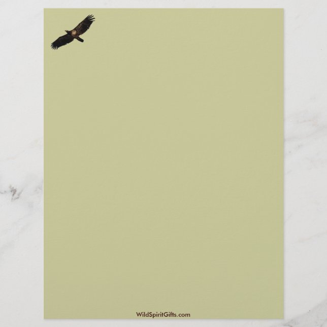 Cool Bald Eagle Wildlife Collection Letterhead Template (Front)
