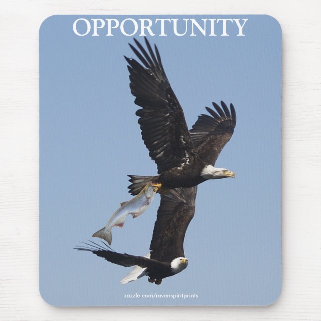 Cool Bald Eagle Wildlife Collection Mouse Pad (Front)