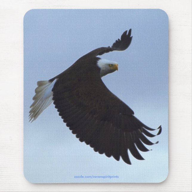 Cool Bald Eagle Wildlife Collection Mouse Pad (Front)