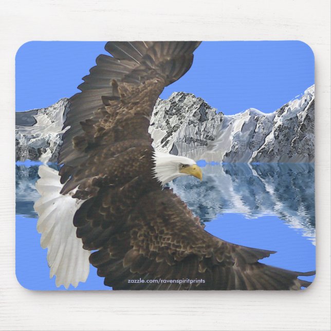 Cool Bald Eagle Wildlife Collection Mouse Pad (Front)