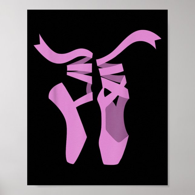 Cool Ballet Art For Women Girls Mum Ballerina Ball Poster (Front)