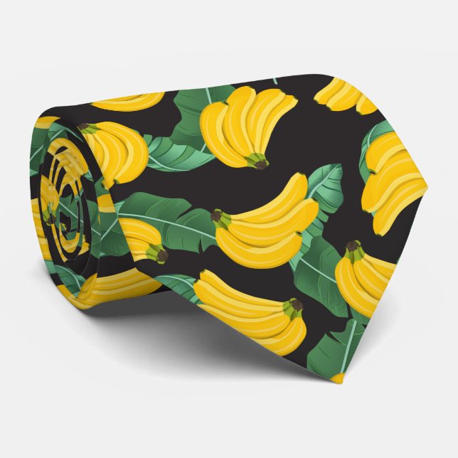 cool banana fruit tiled pattern tie (Rolled)