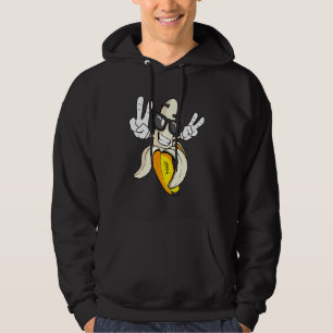 Cool Banana Shows Peace Sign Hoodie