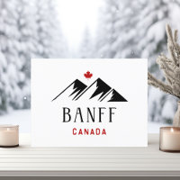 Cool Banff Canada Mountains Maple Leaf Light-Color