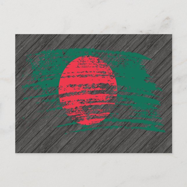 Cool Bangladeshi flag design Postcard (Front)