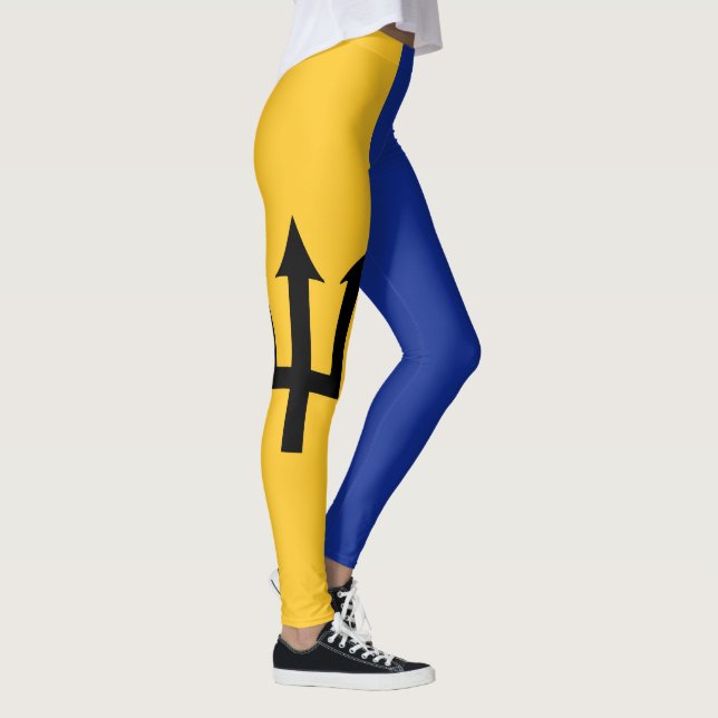 Cool Barbados Flag Fashion Leggings (Right)