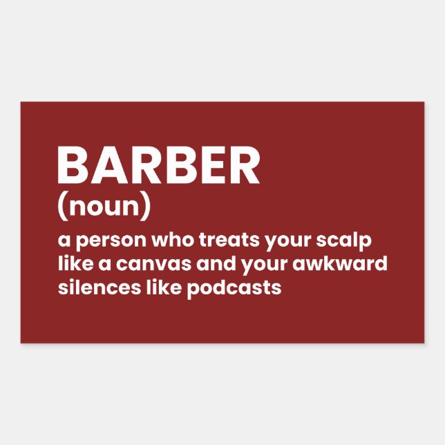 Cool Barber Definition Sticker (Front)