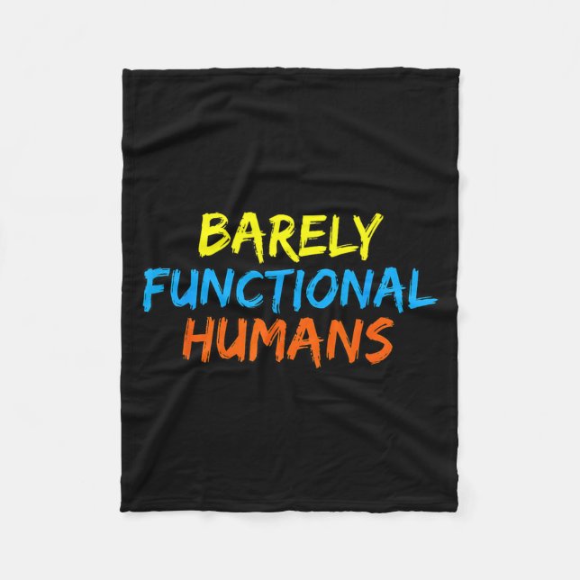 Cool Barely Functional Humans Speech in Colourful Fleece Blanket (Front)