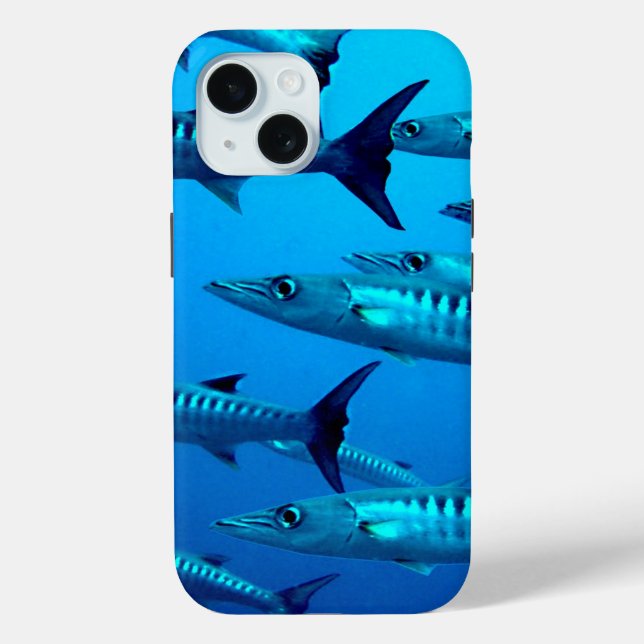 Cool Barracudas Underwater Case-Mate iPhone Case (Back)