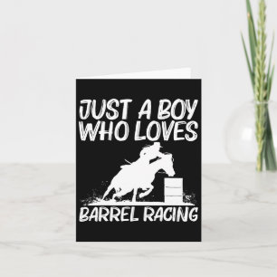 Cool Barrel Racing Art For Boys Kids Horseback Rid Card