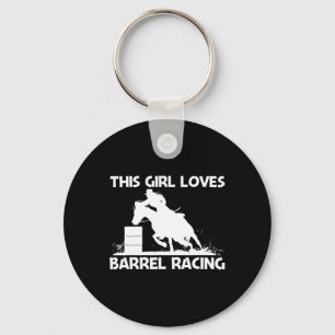 Cool Barrel Racing Art For Girls Mum Horseback Rid Key Ring