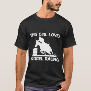 Cool Barrel Racing Art For Girls Mum Horseback Rid T-Shirt