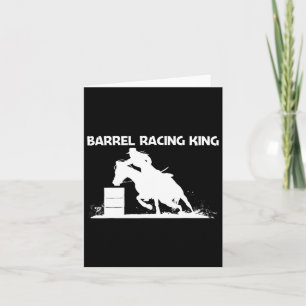 Cool Barrel Racing Art For Men Dad Horseback Ridin Card