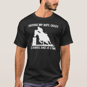 Cool Barrel Racing Art For Men Dad Horseback Ridin T-Shirt