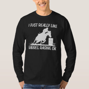 Cool Barrel Racing Art For Men Women Horseback Rid T-Shirt