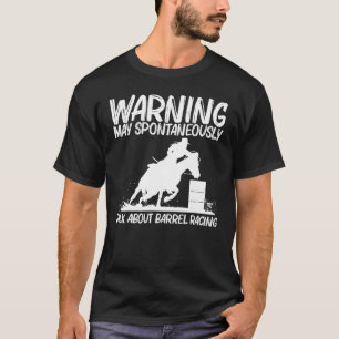 Cool Barrel Racing Art For Men Women Horseback Rid T-Shirt