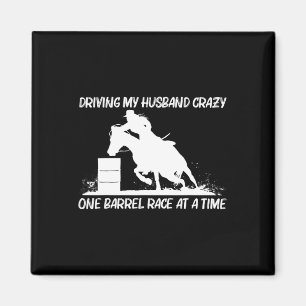 Cool Barrel Racing Art For Women Mum Horseback Rid Magnet
