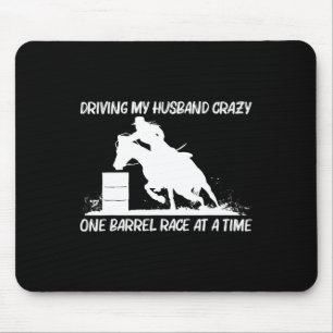 Cool Barrel Racing Art For Women Mum Horseback Rid Mouse Pad