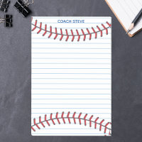 Cool Baseball Coach or Ball Player Lined Custom