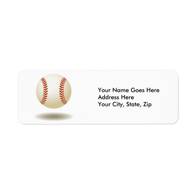Cool Baseball Emblem Return Address Label (Front)
