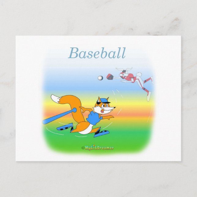 Cool Baseball kids Items Postcard (Front)