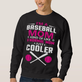 Cool baseball mum everyday text simple retro sweatshirt