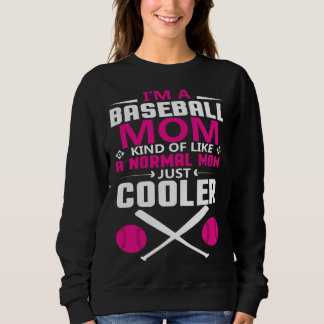 Cool baseball mum everyday text simple retro sweatshirt
