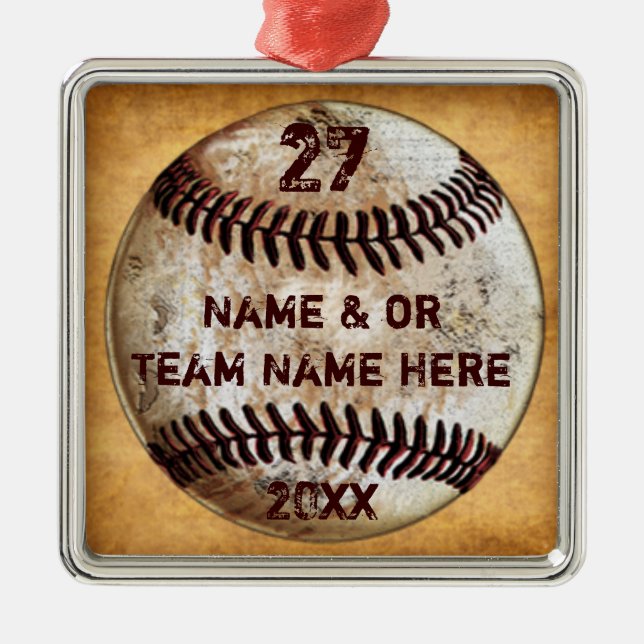 Cool Baseball Ornaments for Baseball Team Gifts (Front)