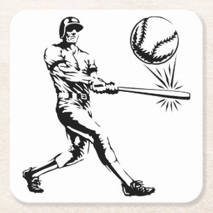 Cool Baseball Player Coaster Set