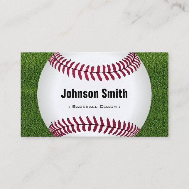 Cool Baseball Softball Coach Player Trainer Staff Business Card (Front)